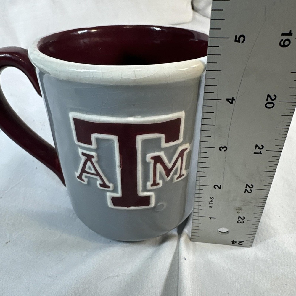 Texas A&M Aggies Reveille 3D Sculpted Ceramic Mug Grey Maroon Mascot Coffee Cup - Picture 9 of 12